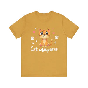 Cat Whisperer Unisex Short Sleeve Tee for Cat Lovers - Ocean State Styles