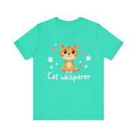 Cat Whisperer Unisex Short Sleeve Tee for Cat Lovers - Ocean State Styles
