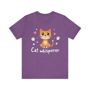 Cat Whisperer Unisex Short Sleeve Tee for Cat Lovers - Ocean State Styles