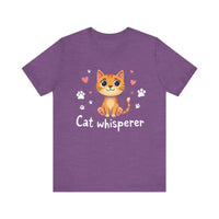 Cat Whisperer Unisex Short Sleeve Tee for Cat Lovers - Ocean State Styles