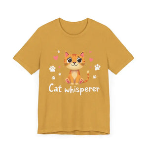 Cat Whisperer Unisex Short Sleeve Tee for Cat Lovers - Ocean State Styles