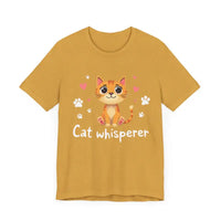 Cat Whisperer Unisex Short Sleeve Tee for Cat Lovers - Ocean State Styles