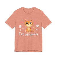 Cat Whisperer Unisex Short Sleeve Tee for Cat Lovers - Ocean State Styles