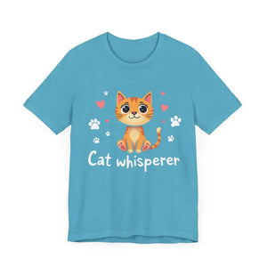 Cat Whisperer Unisex Short Sleeve Tee for Cat Lovers - Ocean State Styles