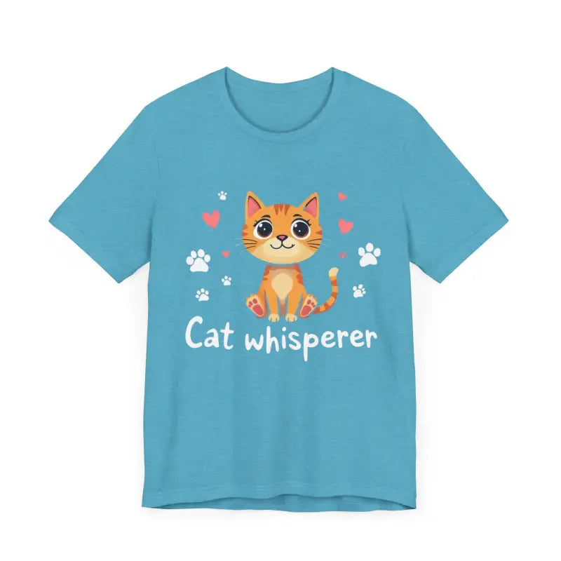 Cat Whisperer Unisex Short Sleeve Tee for Cat Lovers - Ocean State Styles