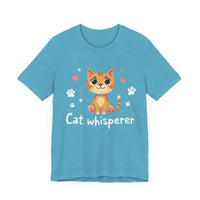Cat Whisperer Unisex Short Sleeve Tee for Cat Lovers - Ocean State Styles