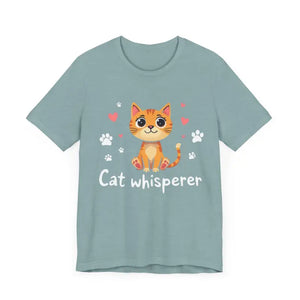 Cat Whisperer Unisex Short Sleeve Tee for Cat Lovers - Ocean State Styles