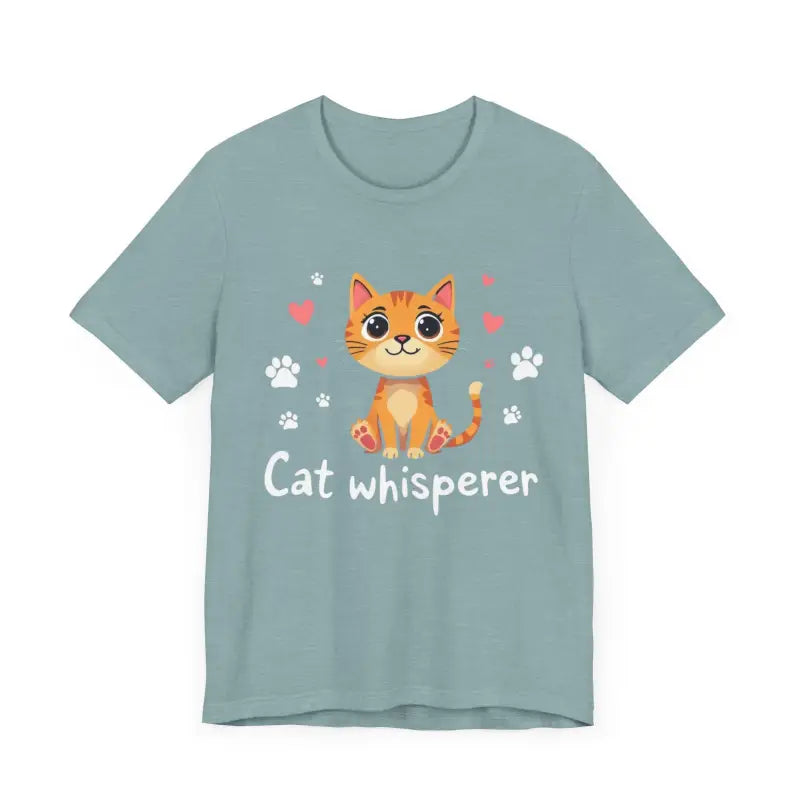 Cat Whisperer Unisex Short Sleeve Tee for Cat Lovers - Ocean State Styles