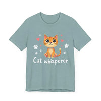Cat Whisperer Unisex Short Sleeve Tee for Cat Lovers - Ocean State Styles