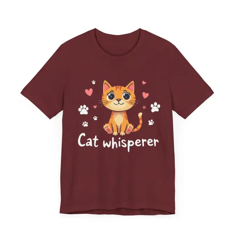 Cat Whisperer Unisex Short Sleeve Tee for Cat Lovers - Ocean State Styles