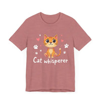 Cat Whisperer Unisex Short Sleeve Tee for Cat Lovers - Ocean State Styles