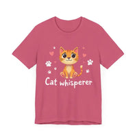 Cat Whisperer Unisex Short Sleeve Tee for Cat Lovers - Ocean State Styles