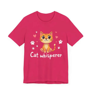 Cat Whisperer Unisex Short Sleeve Tee for Cat Lovers - Ocean State Styles