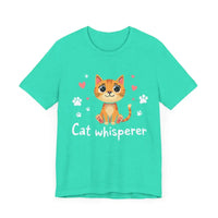 Cat Whisperer Unisex Short Sleeve Tee for Cat Lovers - Ocean State Styles