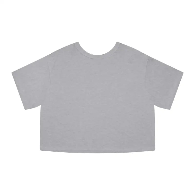 Plain light gray short-sleeved cropped T shirt from Champion Flower Power collection