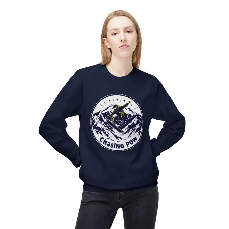 Chasing Pow Snowboarding Sweatshirt for Winter Comfort and Style - Ocean State Styles