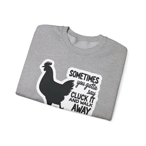 Chicken Graphic Sweatshirt in Blue Gray and Antique Cherry Red - Ocean State Styles