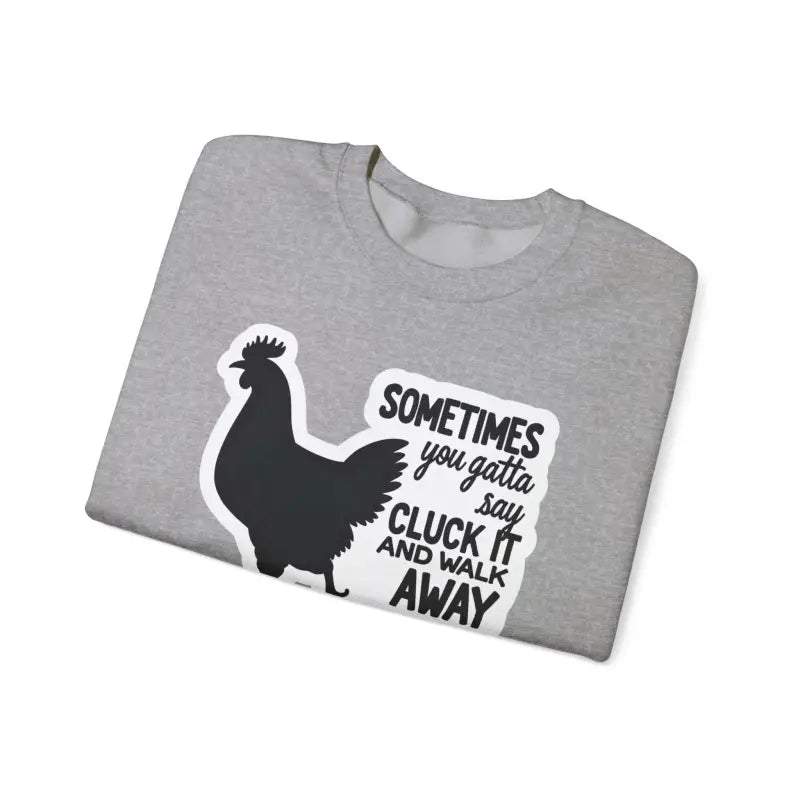 Chicken Graphic Sweatshirt in Blue Gray and Antique Cherry Red - Ocean State Styles