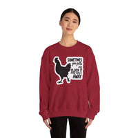 Chicken Graphic Sweatshirt in Blue Gray and Antique Cherry Red - Ocean State Styles