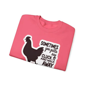 Chicken Graphic Sweatshirt in Blue Gray and Antique Cherry Red - Ocean State Styles
