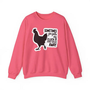 Chicken Graphic Sweatshirt in Blue Gray and Antique Cherry Red - Ocean State Styles