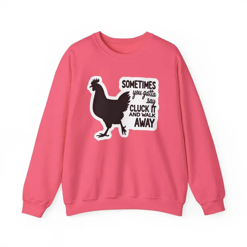 Chicken Graphic Sweatshirt in Blue Gray and Antique Cherry Red - Ocean State Styles