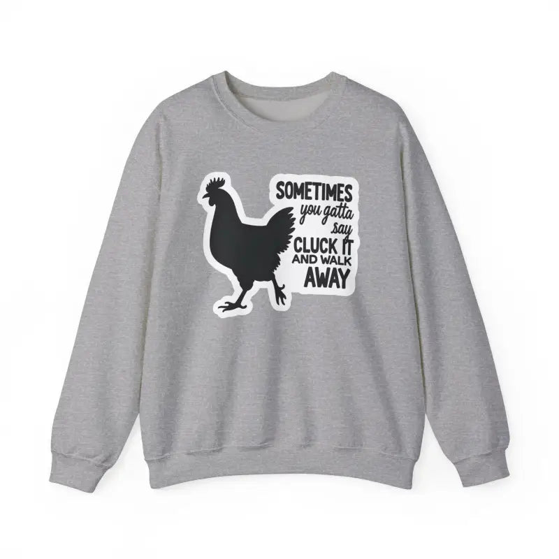Chicken Graphic Sweatshirt in Blue Gray and Antique Cherry Red - Ocean State Styles