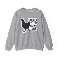 Chicken Graphic Sweatshirt in Blue Gray and Antique Cherry Red - Ocean State Styles