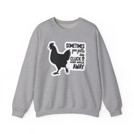 Chicken Graphic Sweatshirt in Blue Gray and Antique Cherry Red - Ocean State Styles