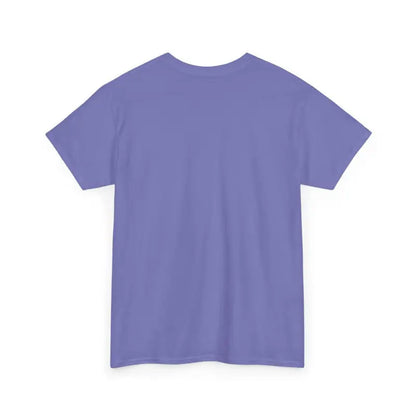Periwinkle Chicken Lady Heavy Cotton Unisex T-Shirt displayed on white background