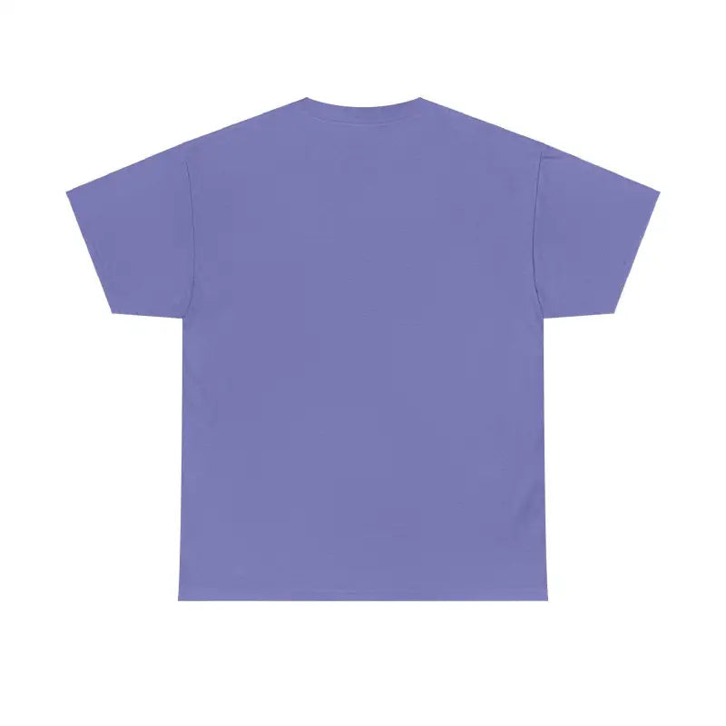 Periwinkle Chicken Lady Heavy Cotton Unisex T-Shirt displayed on a neutral background