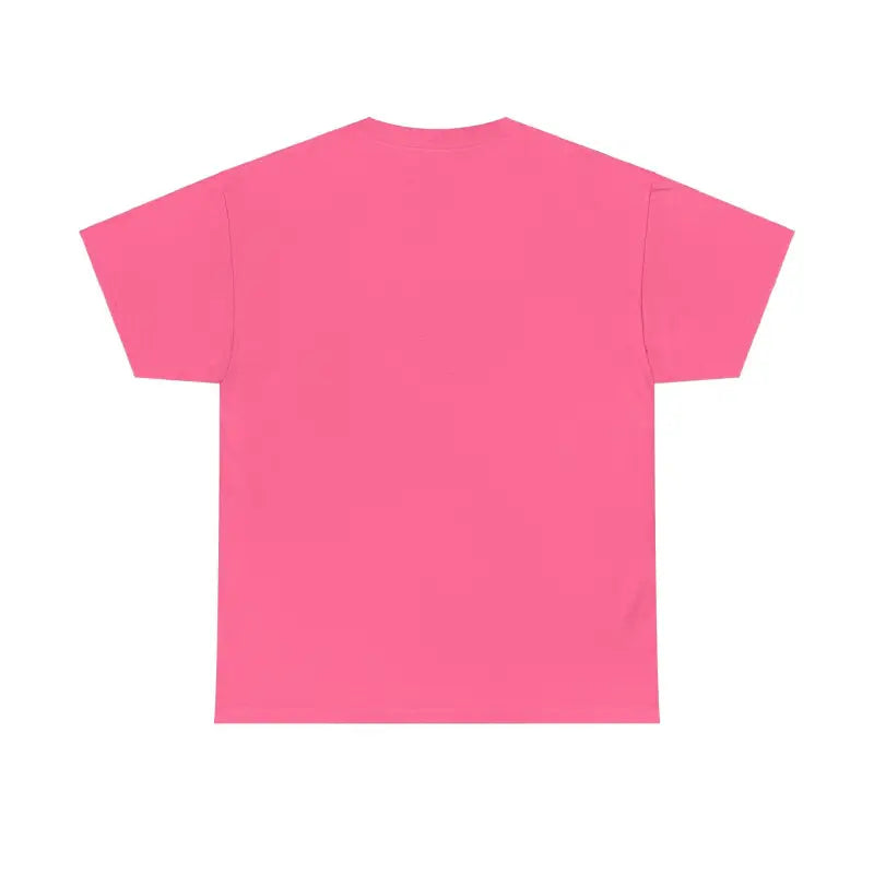 Pink Chicken Lady Heavy Cotton Unisex T-Shirt displayed on a neutral background