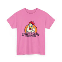 Chicken Lady Heavy Cotton Unisex T-Shirt for Chicken Lovers - Ocean State Styles