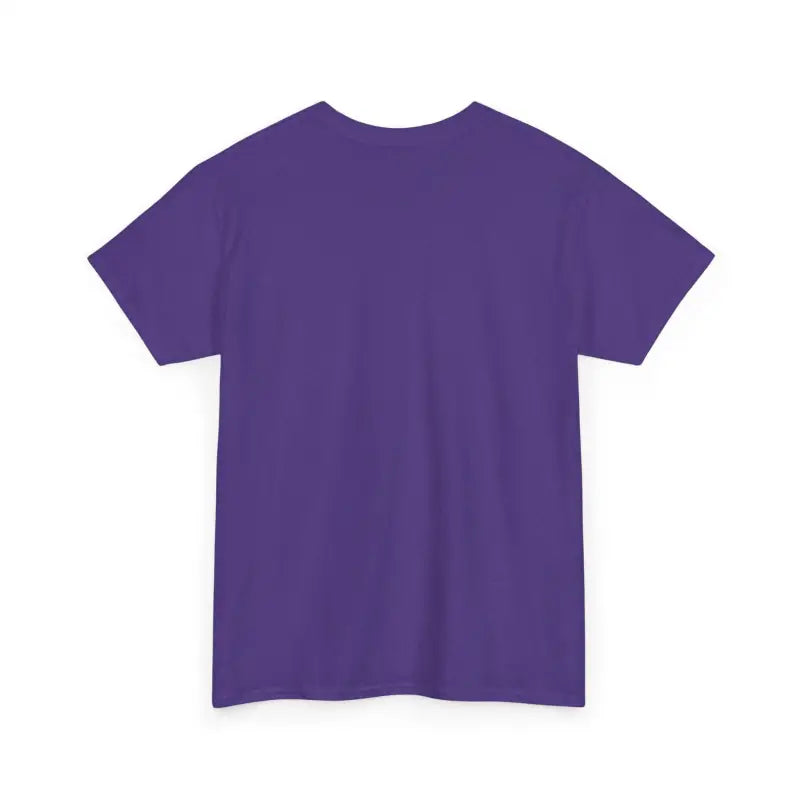 Purple Chicken Lady Heavy Cotton Unisex T-Shirt displayed on a neutral background