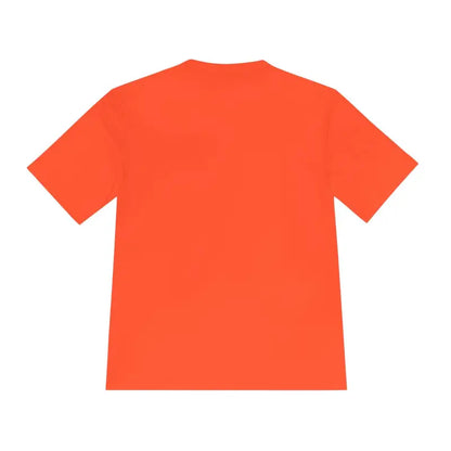 Orange short-sleeved t-shirt featuring Chicken Lover design for active pet owners