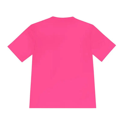 Pink short-sleeved Chicken Lover Unisex Spork Tek Tee for Active Pet Owners
