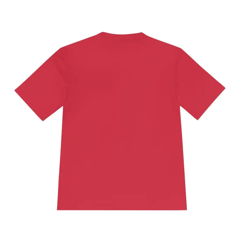 Red short-sleeved Chicken Lover Unisex Spork Tek Tee for Active Pet Owners