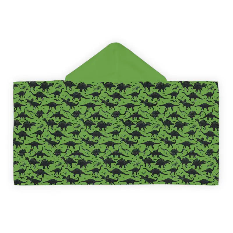 Child Hooded Dinosaur Towel White and Green - Ocean State Styles