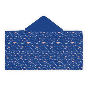 Child Hooded Dinosaur Towel with Blue Trim for Kids - Ocean State Styles
