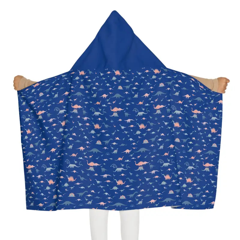 Child Hooded Dinosaur Towel with Blue Trim for Kids - Ocean State Styles