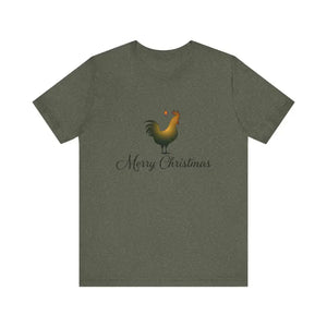 Christmas Chicken Short Sleeve Tee for Holiday Celebration - Ocean State Styles