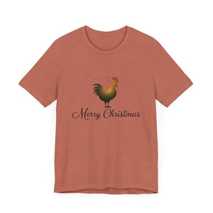 Christmas Chicken Short Sleeve Tee for Holiday Celebration - Ocean State Styles