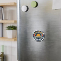 Circular Beach Sticker Eat Beach Relax Repeat Die Cut Magnet - Ocean State Styles