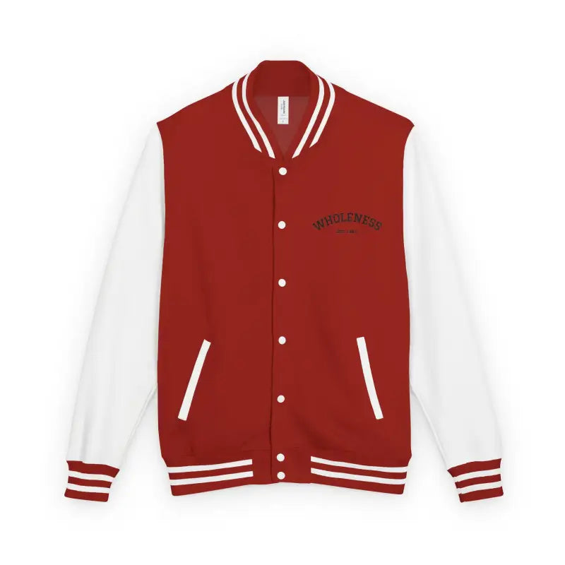 Red and white varsity jacket from the Classic Varsity Jacket Collection