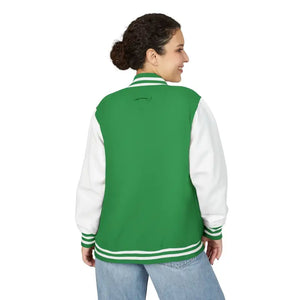 Green and white varsity jacket from the Classic Varsity Jacket Collection