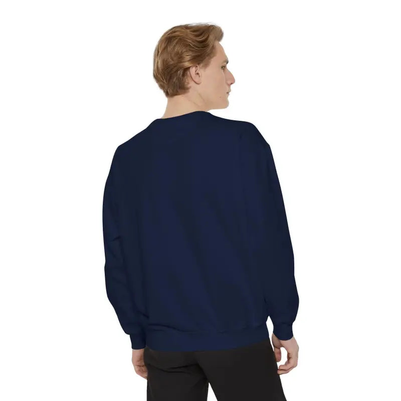 Navy blue Coastal Style Unisex Beach Life Sweatshirt displayed on a neutral background