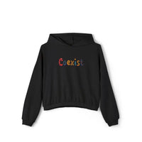 Coexist Women's Cinched Bottom Hoodie in Olive Green Black Beige - Ocean State Styles