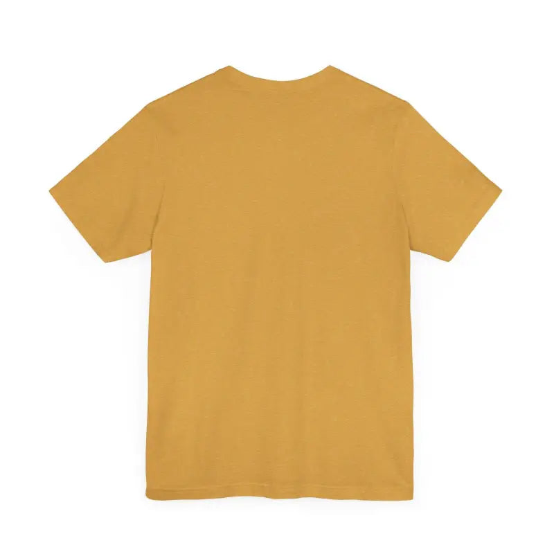Mustard-colored Coffee Lover Tee Unisex Jersey T-Shirt displayed on a white background