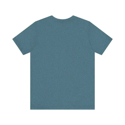 Blue short-sleeved Coffee Lover Tee Unisex Jersey T Shirt displayed on a neutral background