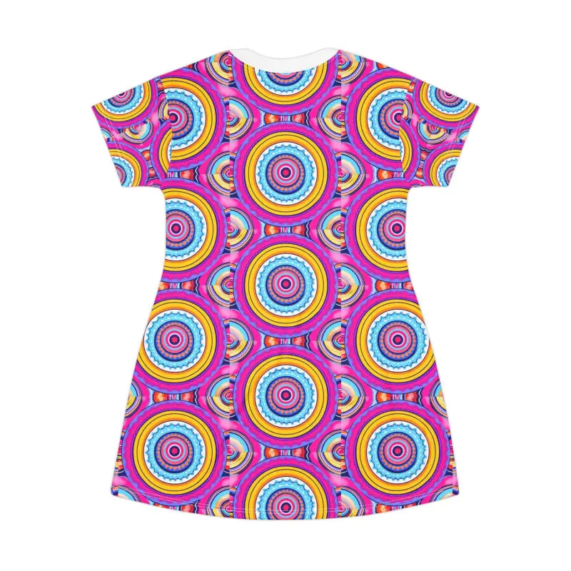 Colorful Boho T-Shirt Dress featuring vibrant patterns for stylish summer fashion